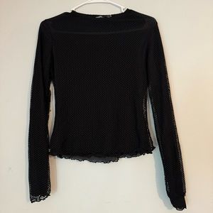 ❣️5 FOR $15!❣️ No Tag | Womens Mesh overlay long sleeve top